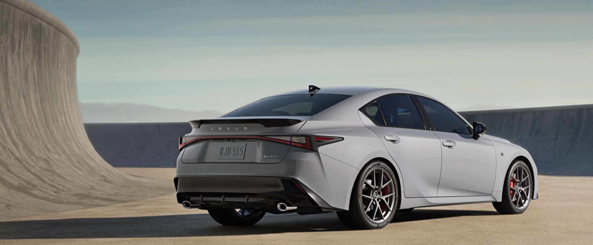 Close-up of taillamp of IS 350 shown in Wind exterior color.