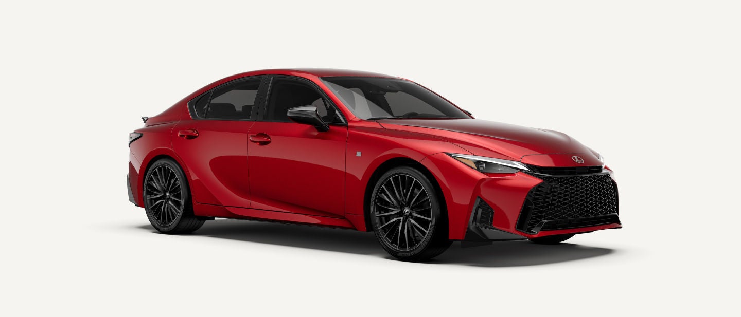 Rear-wheel drive IS 350 F SPORT shown in Infrared exterior color.