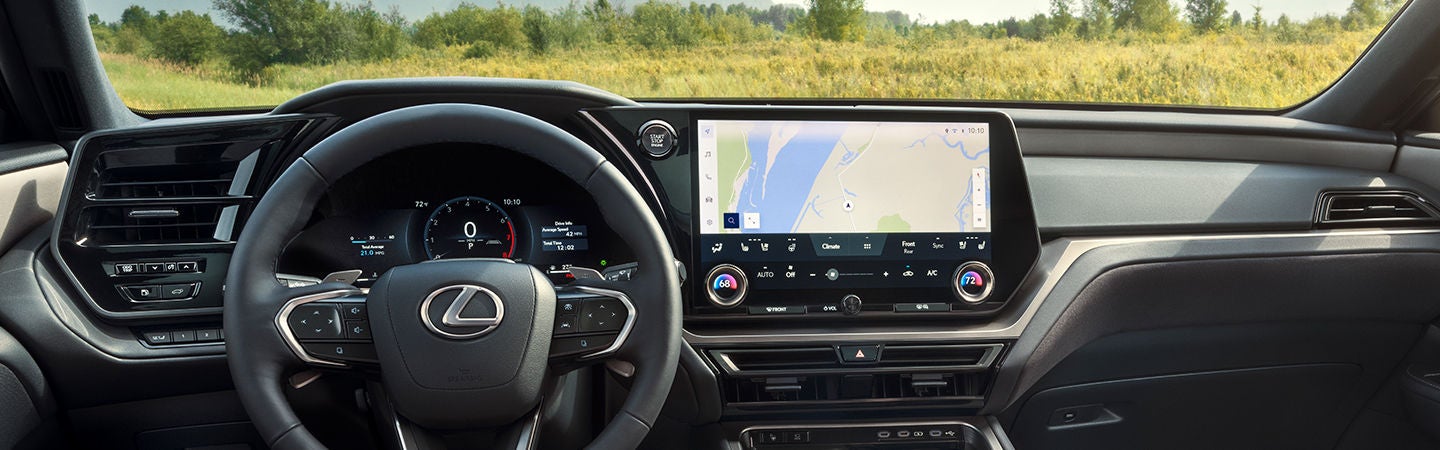 Lexus instrument panel and center touchscreen