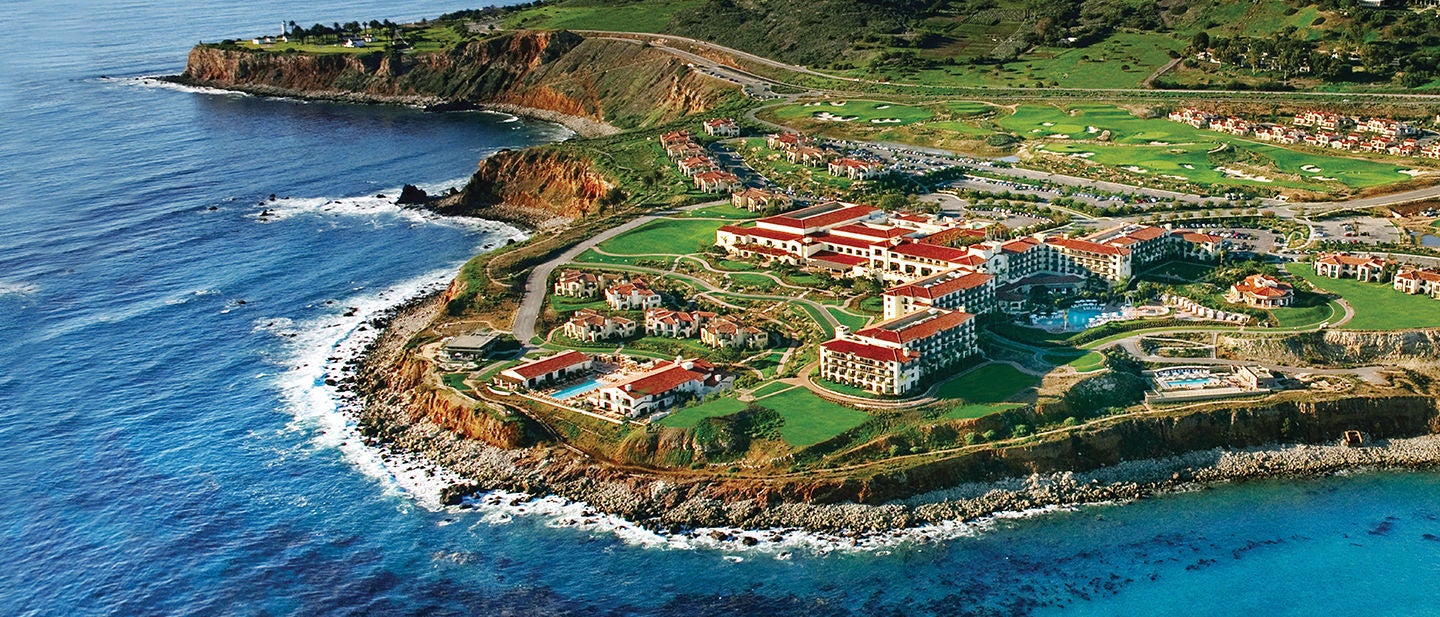 Overhead view of a coastal Lexus partner resort.