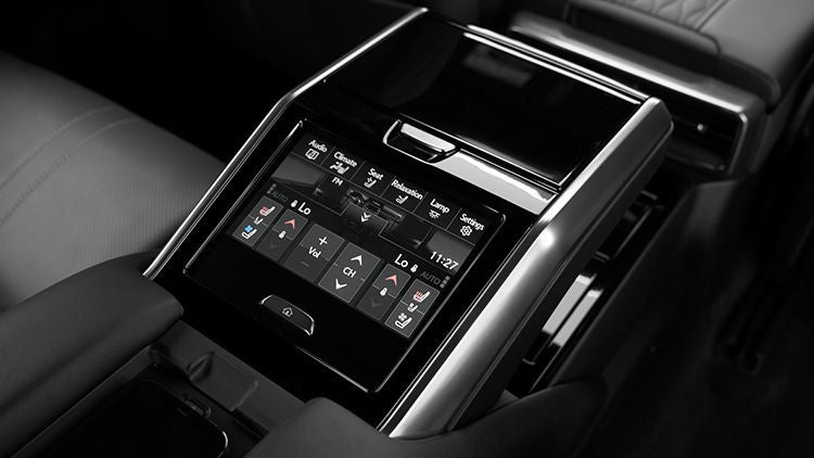 LX Ultra Luxury rear-seat center-console control panel for the massaging captain's chairs.