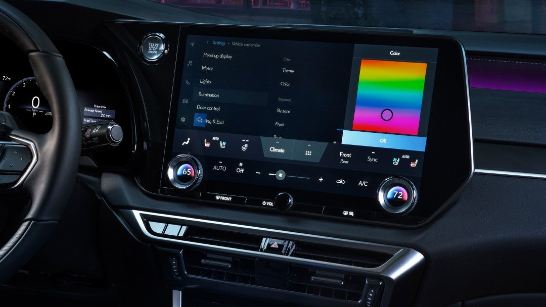 14-inch display with Thematic Ambient Illumination control screen.