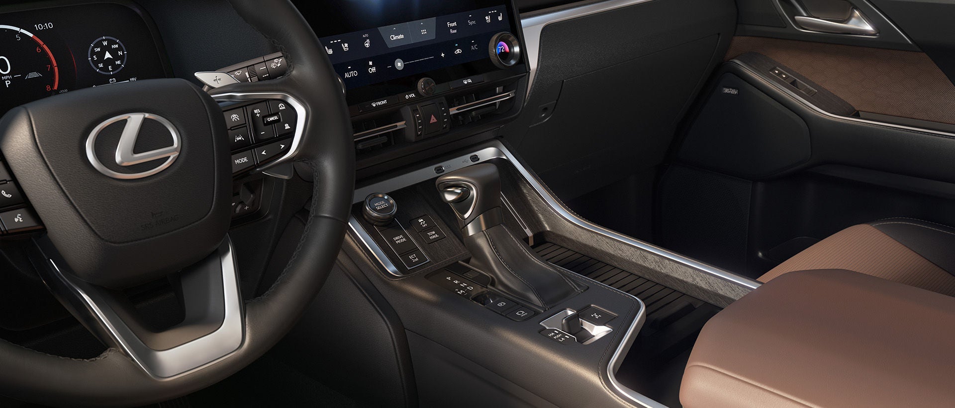 GX Luxury shown with Saddle Tan semi-aniline leather and Brown Grained trim.