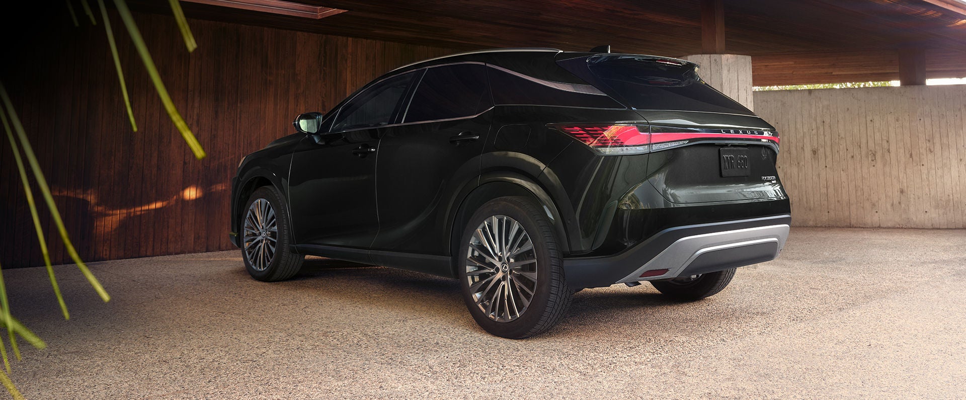 RX350 Hybrid Luxury all-wheel drive shown in Caviar exterior color.