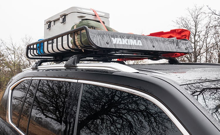 Yakima Mega Warrior roof-mounted cargo basket.